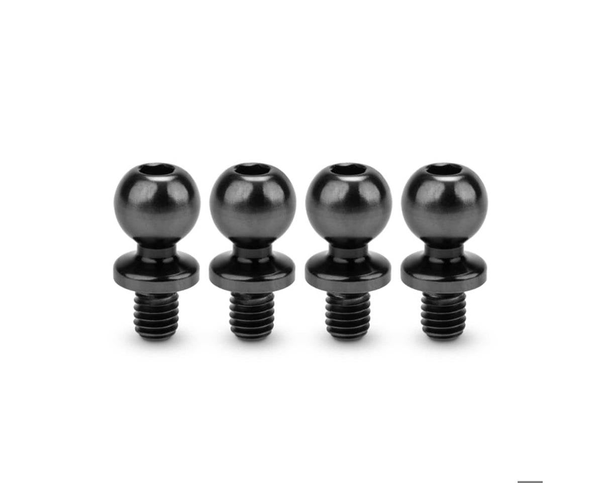JConcepts 5.5mm Revolved Titanium Ball Studs (Black) (4) (4mm) (JCO5140-2)