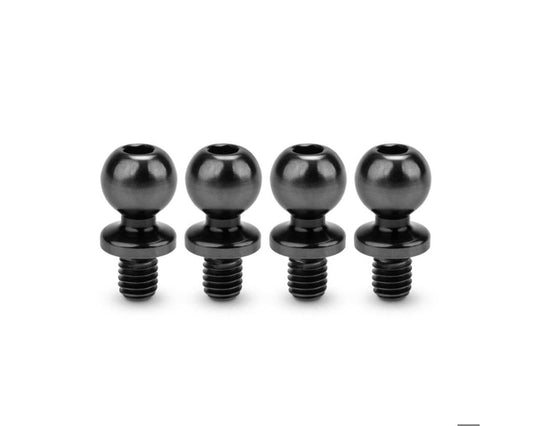 JConcepts 5.5mm Revolved Titanium Ball Studs (Black) (4) (4mm) (JCO5140-2)