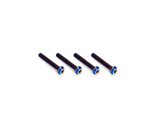 JConcepts 3x20mm Titanium Top Hat Screws (Blue) (4) (JCO5142-1)