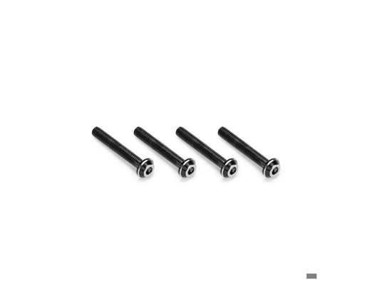 JConcepts 3x20mm Titanium Top Hat Screws (Black) (4) (JCO5142-2)