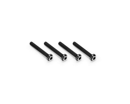 JConcepts 3x22mm Titanium Top Hat Screws (Black) (4) (JCO5143-2)
