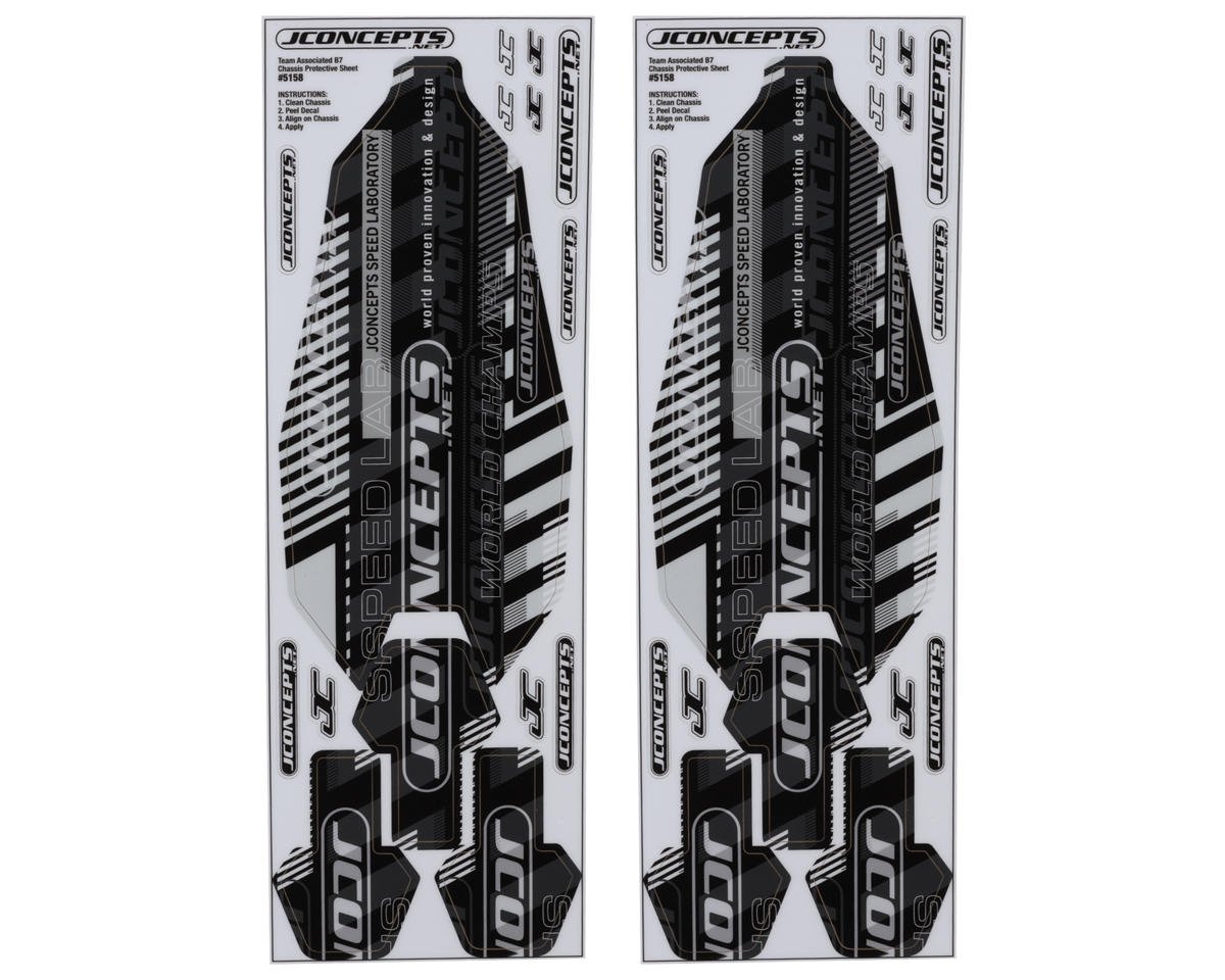 JConcepts RC10B7 Precut Chassis Protective Sheets (2) (JCO5158)