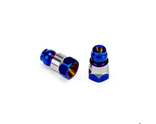 JConcepts RC10B7/B7D 10mm Fin Titanium Rear Stand-Off (Blue) (2) (JCO5160-1)