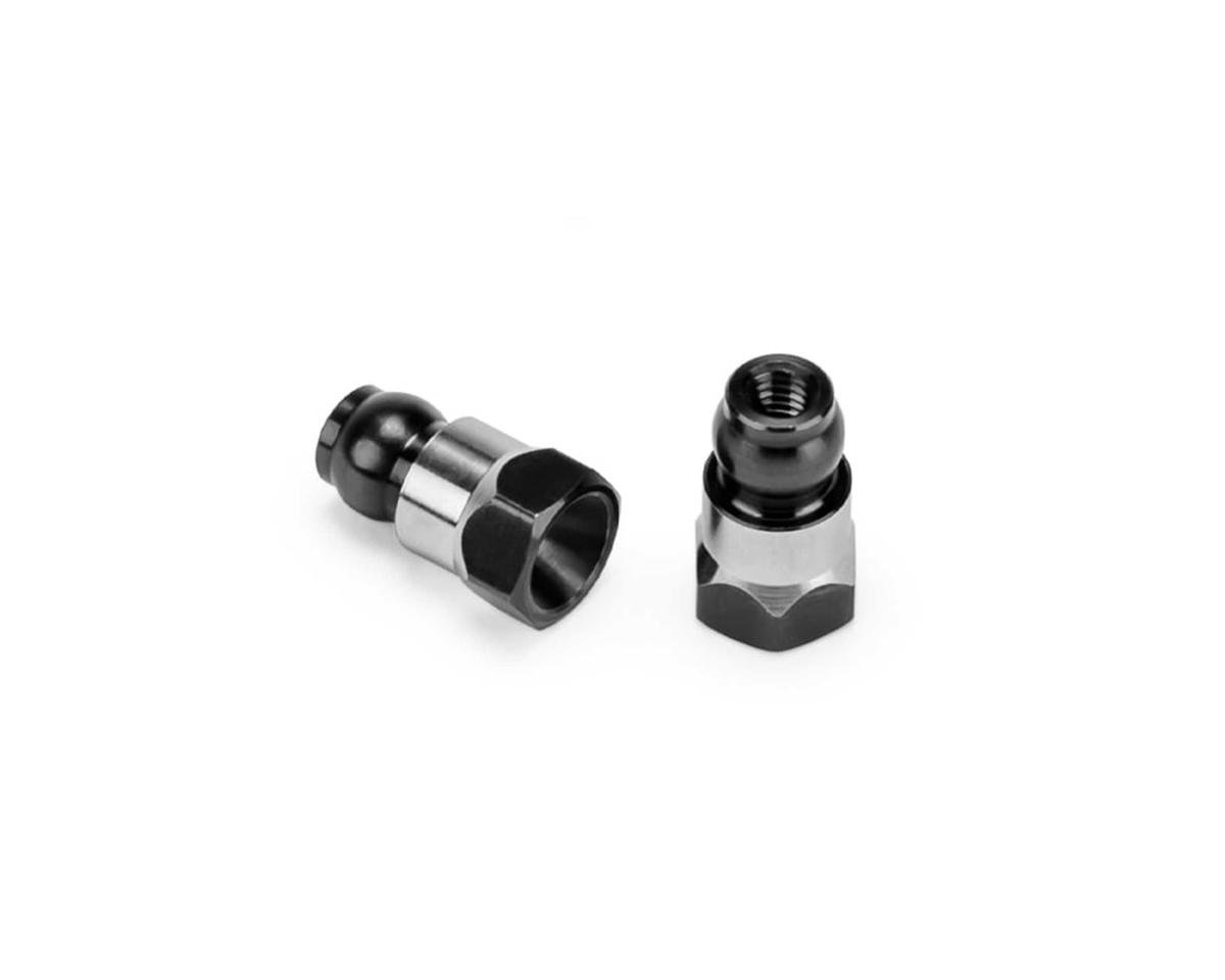 JConcepts RC10B7/B7D 10mm Fin Titanium Rear Stand-Off (Black) (2) (JCO5160-2)