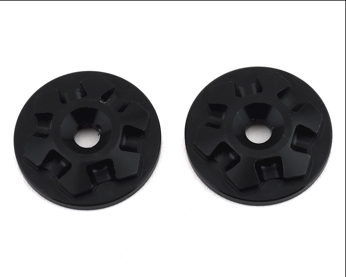 JConcepts Aluminum RM2 Clover Wing Button (Black) (2) (JCO8125)