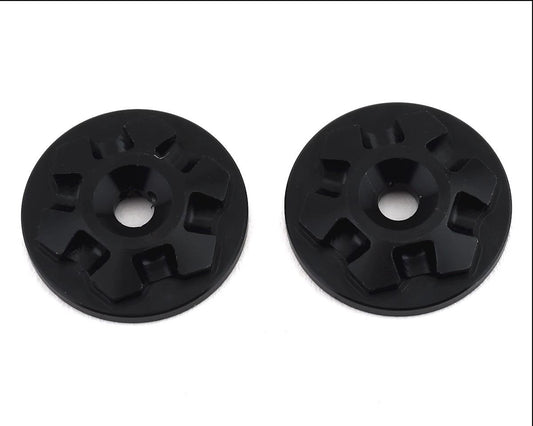 JConcepts Aluminum RM2 Clover Wing Button (Black) (2) (JCO8125)