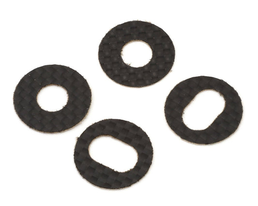 JConcepts 1/8th Off-Road Carbon Fiber Body Washers w/Adhesive Back (4) (JCO8153)
