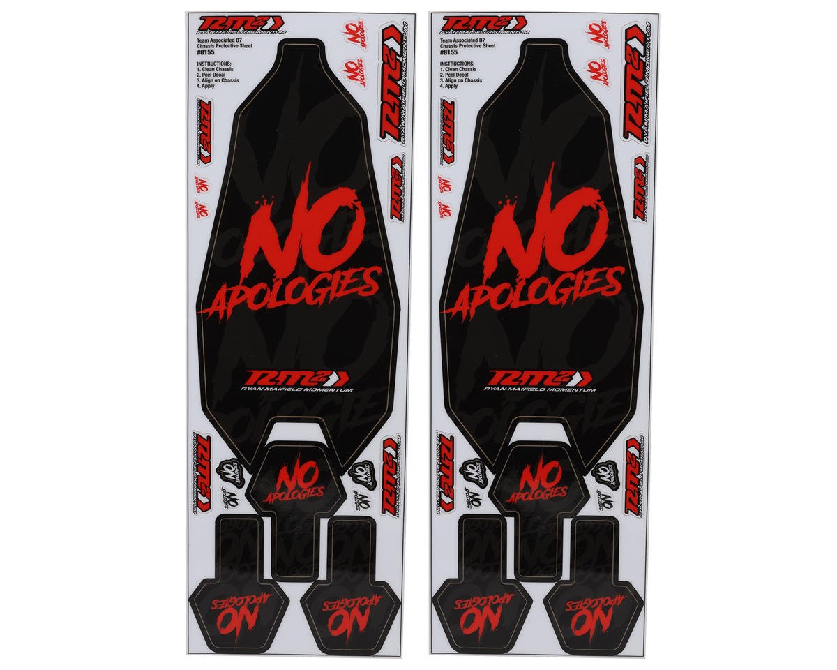 JConcepts RC10B7 RM2 "No Apologies" Precut Chassis Protective Sheet (2) (JCO8155)