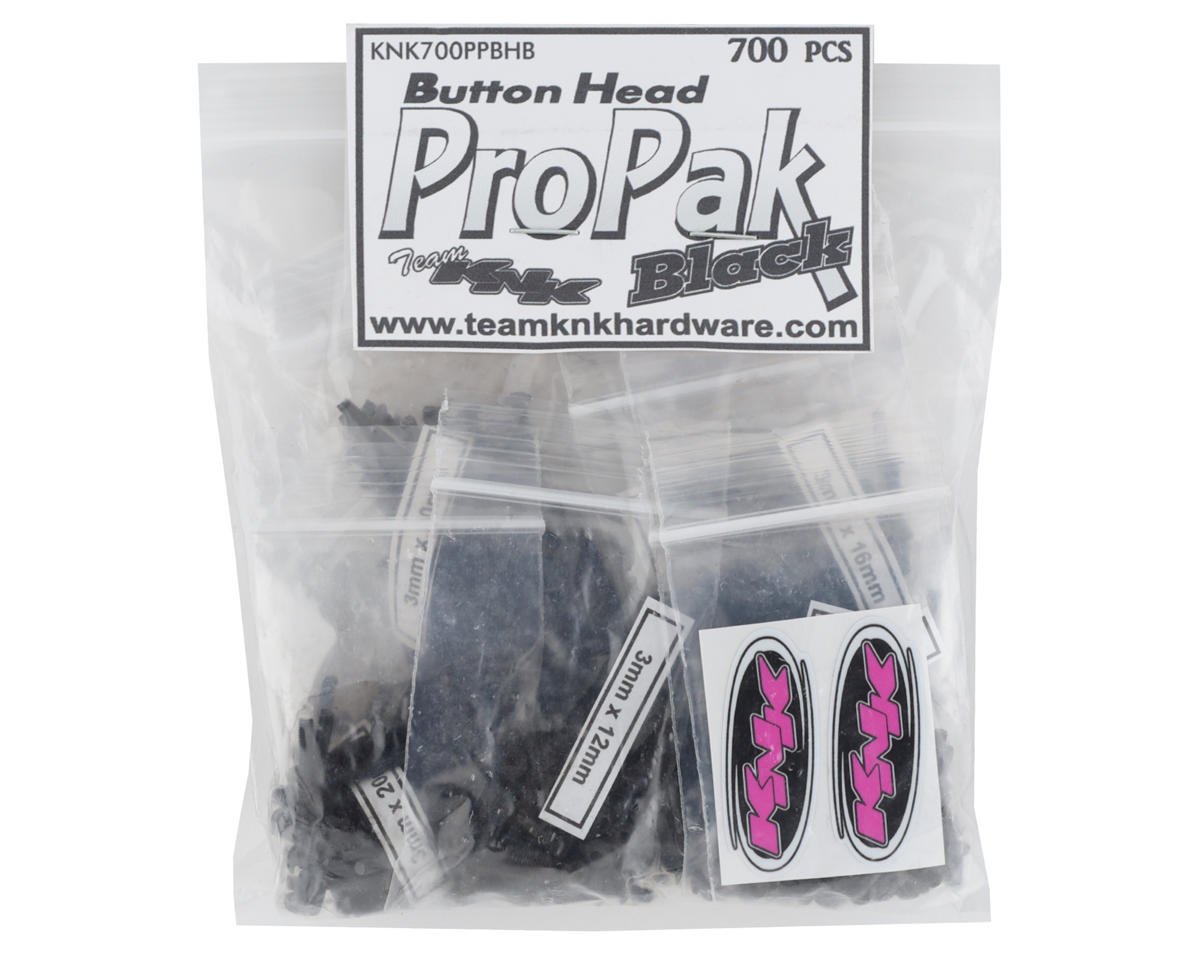 Team KNK Button Head Pro Pak Black Oxide Hardware Kit (700) (KNK700PPBHB)