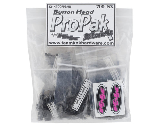 Team KNK Button Head Pro Pak Black Oxide Hardware Kit (700) (KNK700PPBHB)