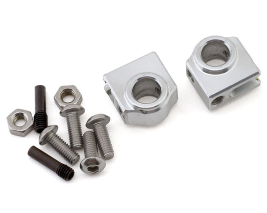 Team KNK V3 Aluminum Body Mounts (2) (Silver) (KNKABM007)