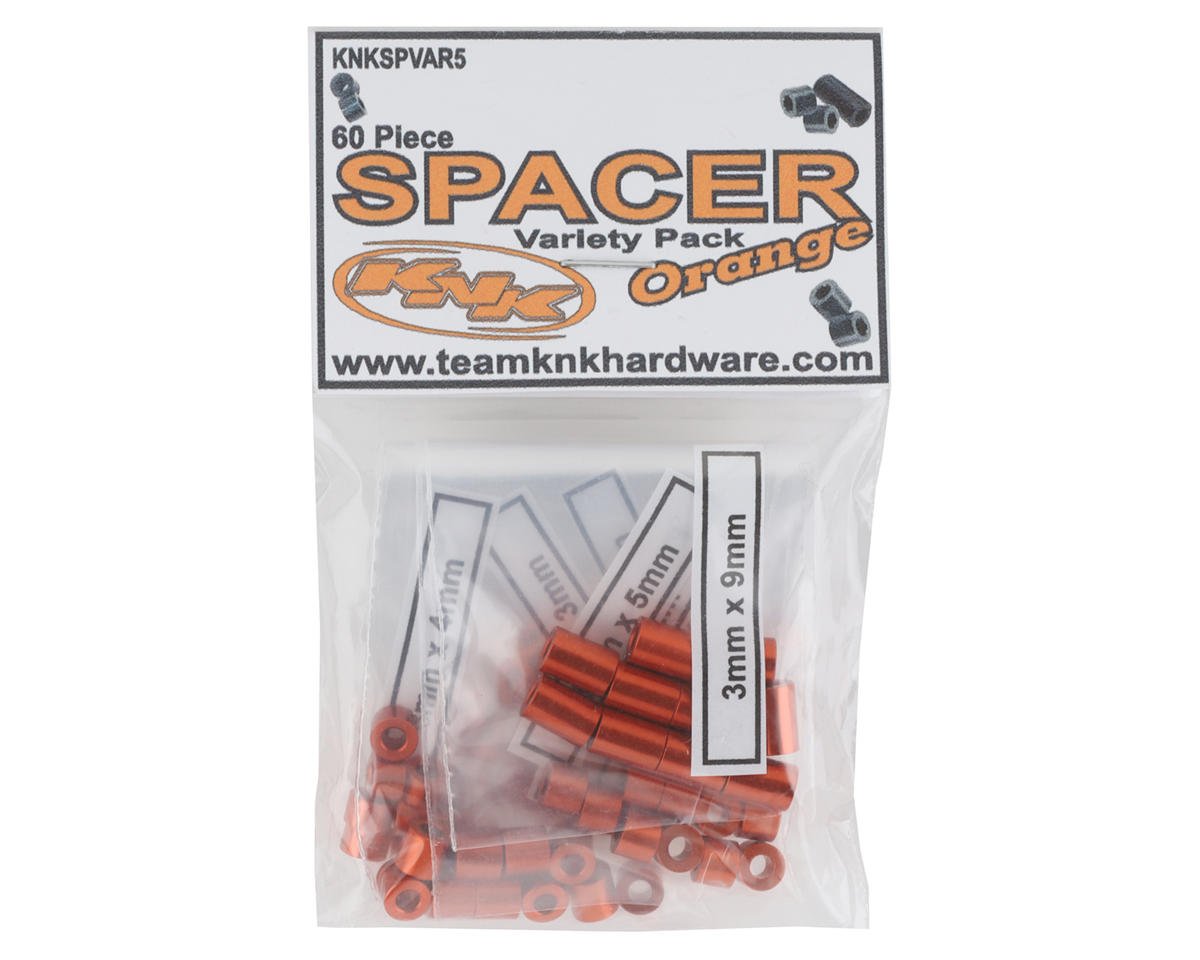 Team KNK Aluminum Spacer Variety Pack (Orange) (60) (KNKSPVAR5)