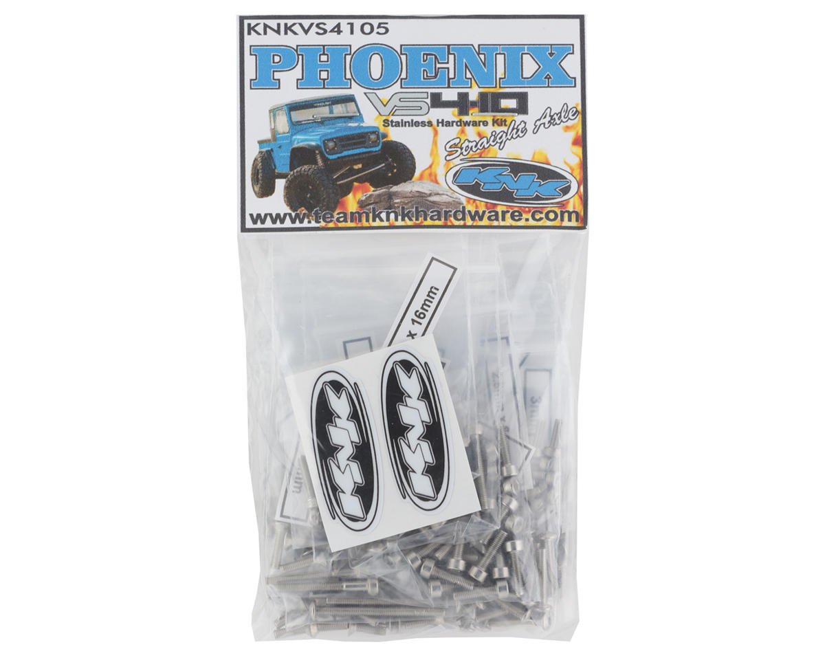 Team KNK VS410 Phoenix Stainless Hardware Kit (Straight Axle) (KNKVS4105)