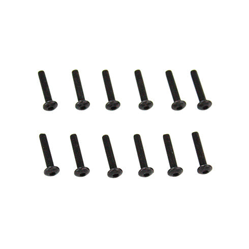 REDCAT - BS502-032 3x16mm Button Head Hex Machine Thread Screws (12pcs) (BS502-032)
