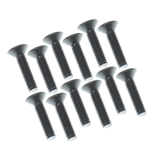 REDCAT - RER18812 4x16mm Countersunk Hex Machine Thread Screws (12pcs) (RER18812)