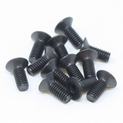 REDCAT - BS810-100 4x10mm Countersunk Hex Machine Thread Screws (12pcs) (BS810-100)