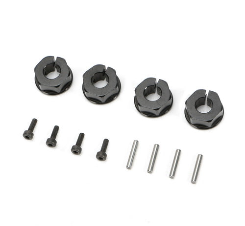 REDCAT - 12mm Wheel Hexes(Clamping)(Aluminum)(Black)(4pcs) (510174BK)