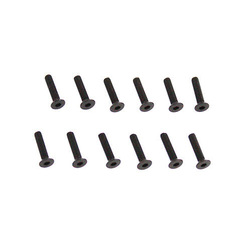 REDCAT - BS502-030 3x14mm Countersunk Hex Machine Thread Screws (12pcs) (BS502-030)