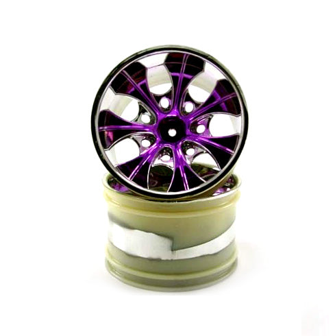 REDCAT - 08008NP 1/10th Wheels 7 Spoke(Purple)(Plastic)(1pr) (08008NP)