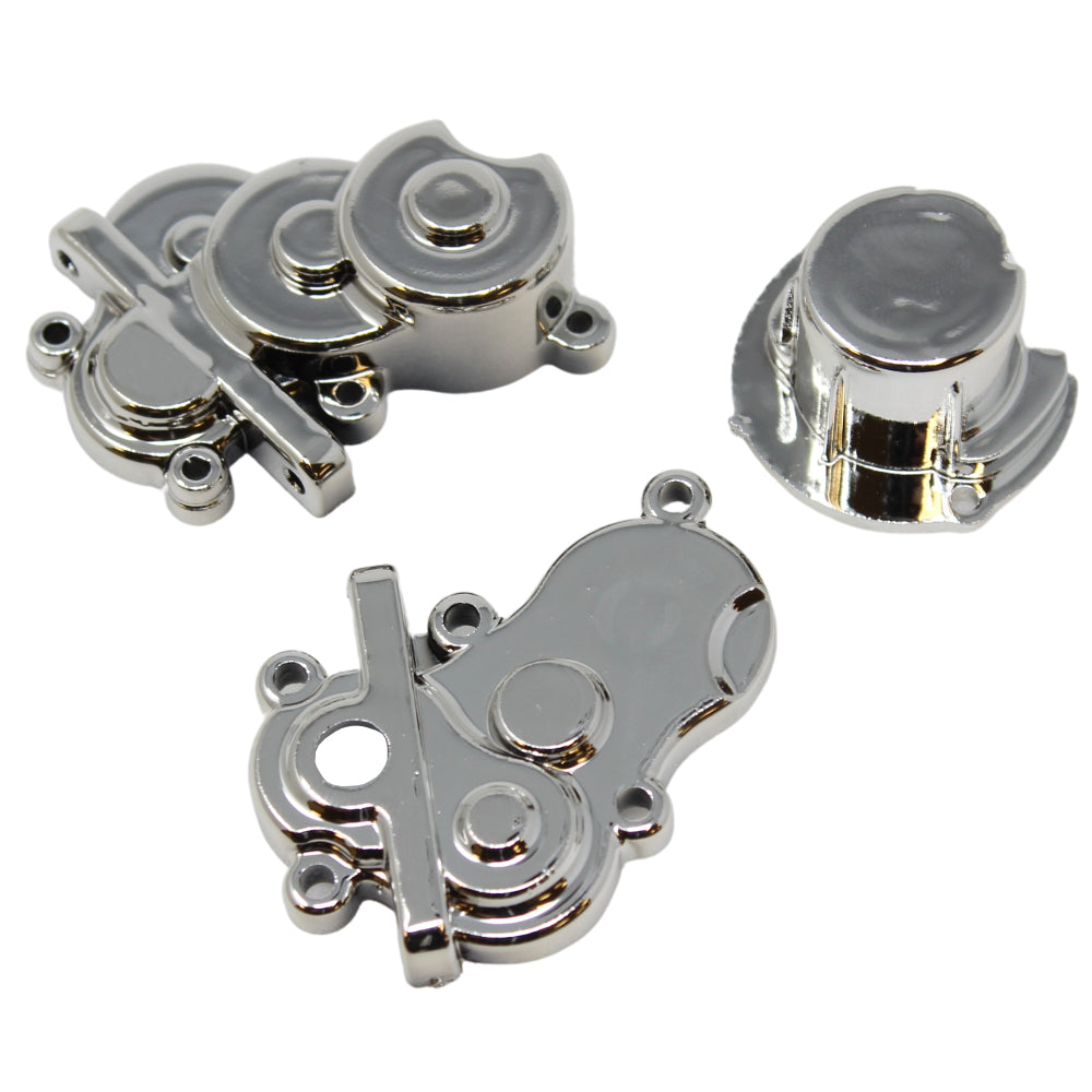 REDCAT - RER14525 Transmission Case w/ Gear Cover (Chrome) (1set) (RER14525)