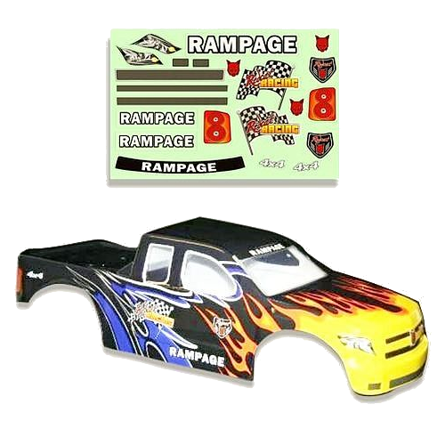 REDCAT - 50904 1/5 Truck Body(Black/Yellow Flame)(1pc) (50904)