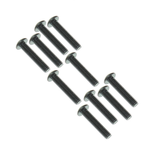 REDCAT - RER14680 2.6x12mm Button Head Hex Machine Thread Screws (10pcs) (RER14680)