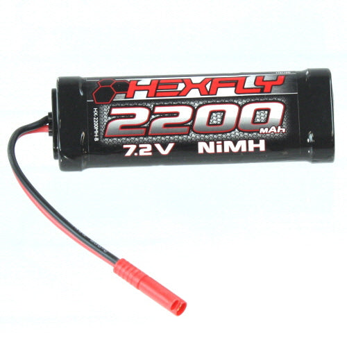 REDCAT - HX-2200MH-B HexFly 6 cell 7.2V 2200mAh NiMH  Battery(Banana Connector)(1pc) (HX-2200MH-B)