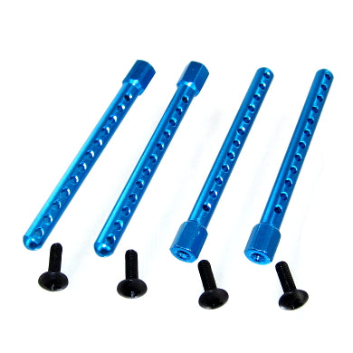 REDCAT - 122237 Aluminum Body Posts(Blue)(4pcs) (122237)