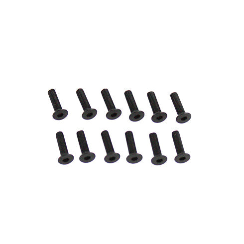 REDCAT - BS502-029 3x12mm Countersunk Hex Machined Thread Screws (12pcs) (BS502-029)