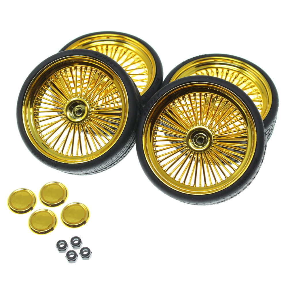 REDCAT - RER19793 Gold 26” Wire Wheel & Tire Set (RER19793)