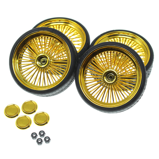 REDCAT - RER19793 Gold 26” Wire Wheel & Tire Set (RER19793)