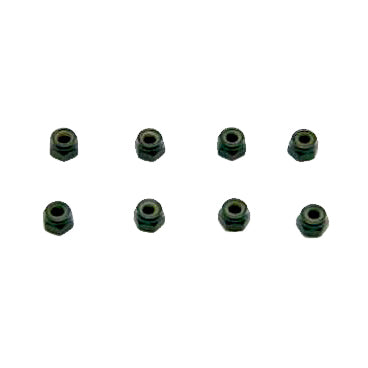 REDCAT - 02055 4mm Steel Nylon Insert Lock Nuts (8pcs) (02055)