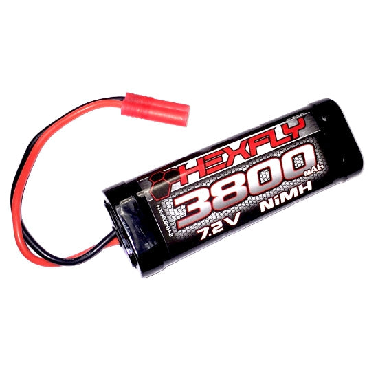REDCAT - HX-3800MH-B Hexfly 6 cell 7.2V 3800mAh NiMH Battery(Banana Connector)(1pc) (HX-3800MH-B)
