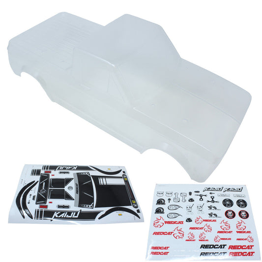 REDCAT - RER12500 1/8th Truck Body W/ Stickers(Clear)(1pc) (RER12500)