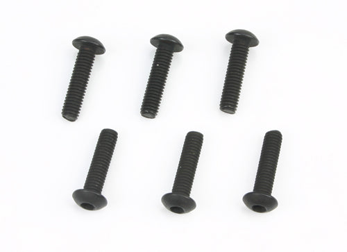 REDCAT - 3x10mm Button Head Hex Machine Thread Screws (6pcs) (126310BU)