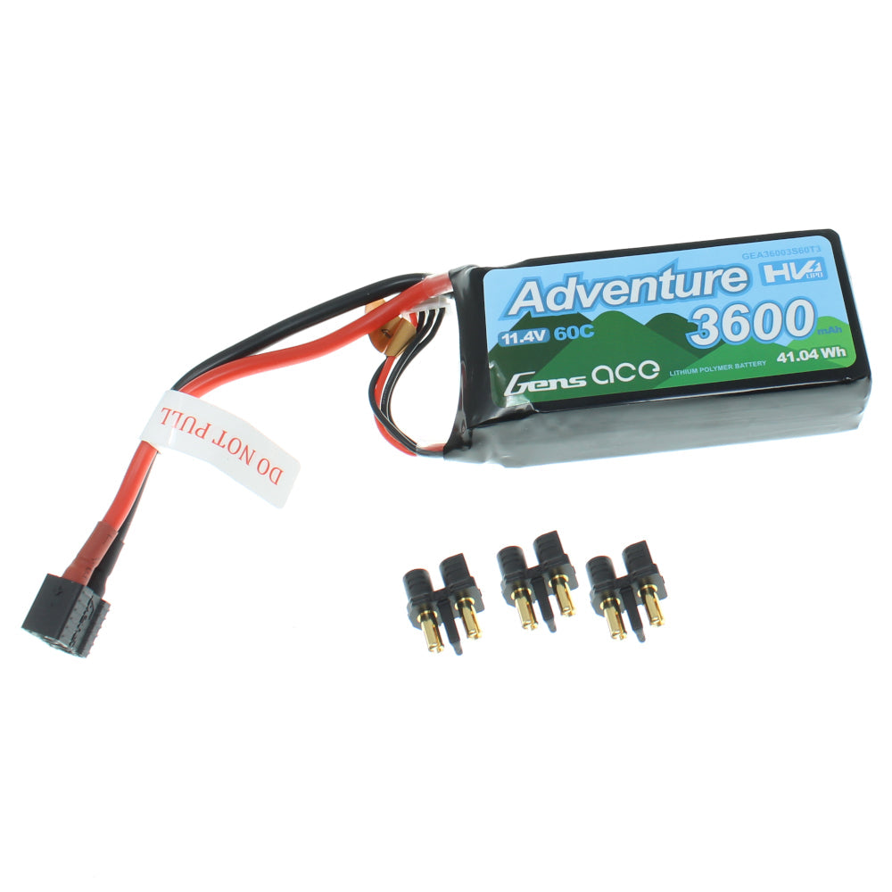 REDCAT - GA-360060C Gens Ace 3S1P 11.1V 3600mAh 60C LiPo Battery(Soft Case)(XT60/Deans)(1pc) (GA-360060C)