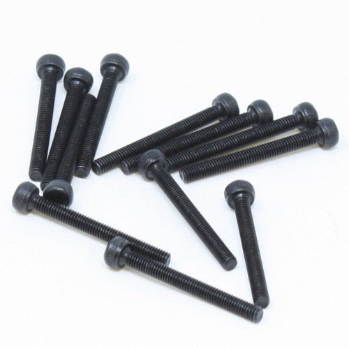 REDCAT - 3x28mm Cap Head Hex Machined Thread Screws (12pcs) (BS401-046)