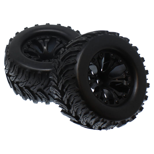 REDCAT - Pre-mounted 1/10th Wheels and Tires (1pr) (70121)
