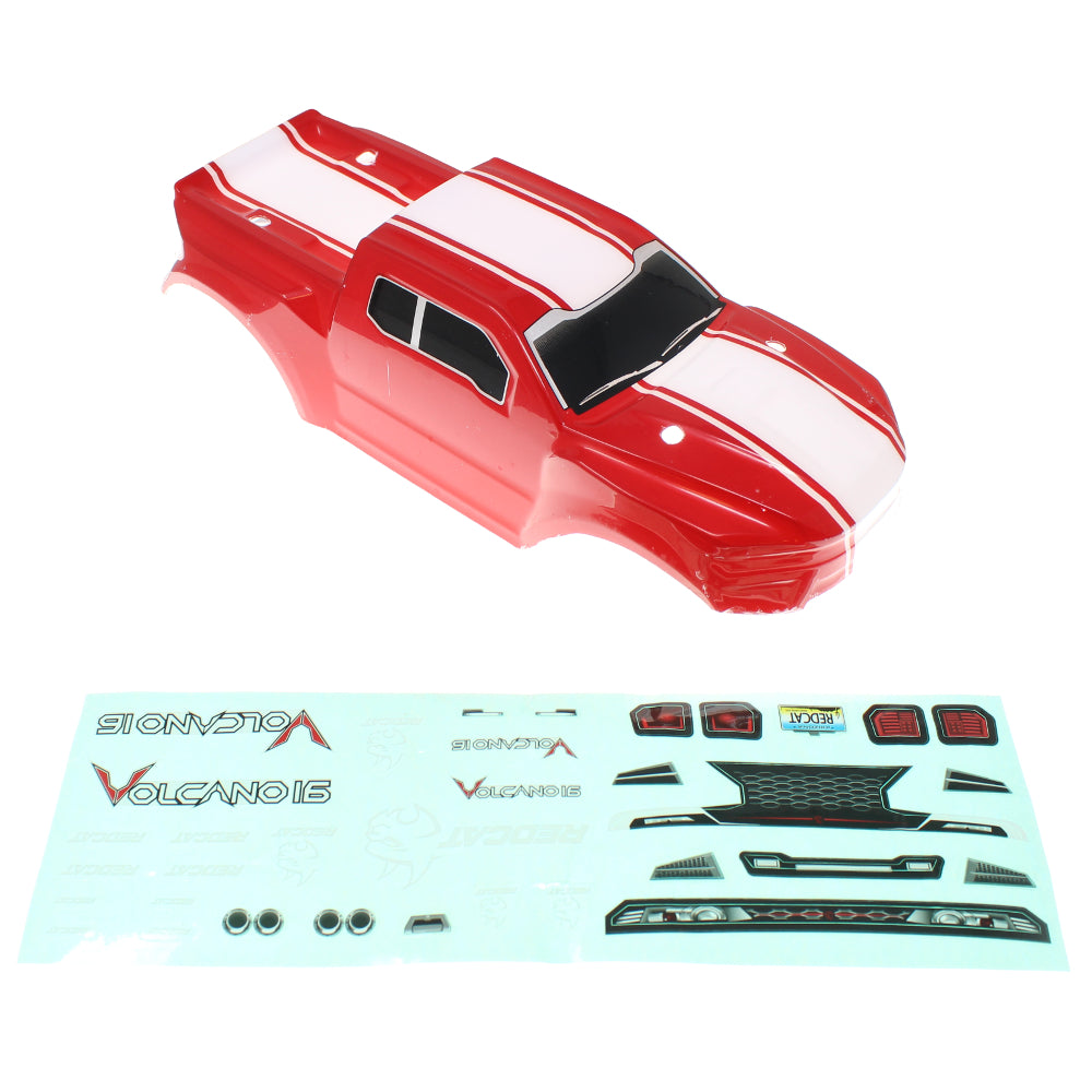 REDCAT - RER13659 1/16th Truck Body W/ Stickers(Red)(1pc) (RER13659)