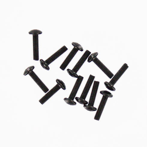REDCAT - BS502-023 3x12mm Button Head Hex Machined Thread Screws (12pcs) (BS502-023)