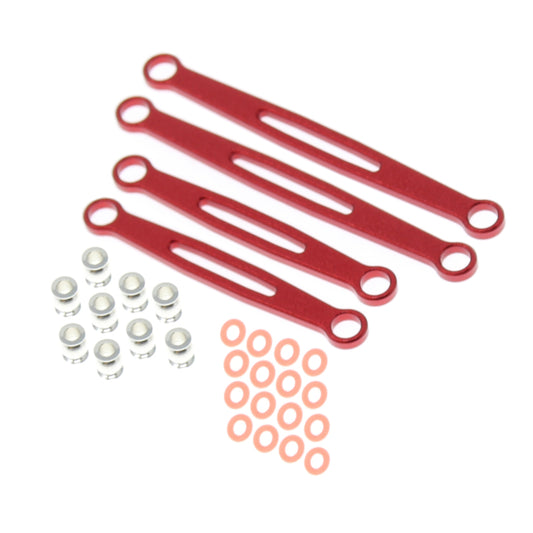 REDCAT - RER30280 Front Links (Aluminum)(Red)(4pcs) (RER30280)