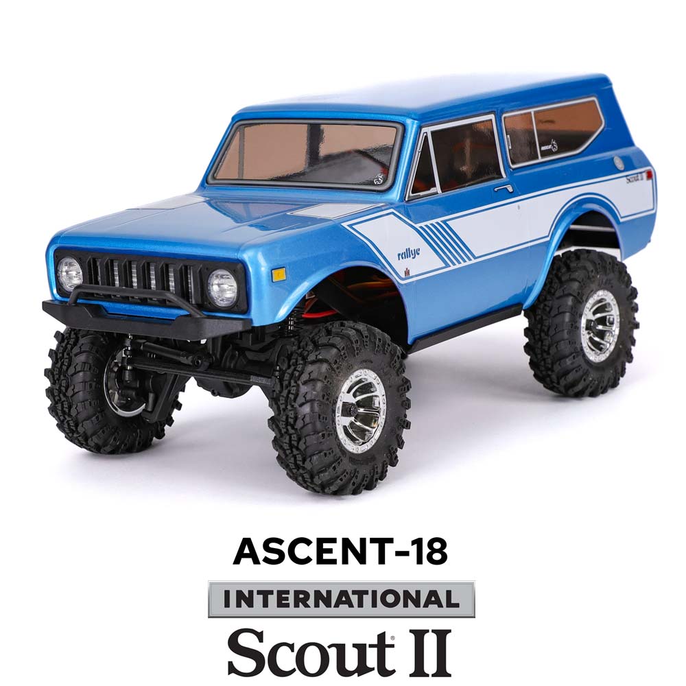 REDCAT - Ascent-18 International Scout II - 1/18 Scale Brushed Electric Rock Crawler (Blue)