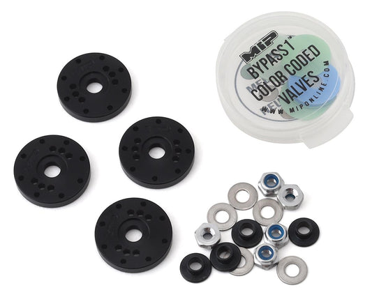 MIP Kyosho MP9/MP10 16mm 8 Hole Bypass1 Piston Set (4) (MIP19050)