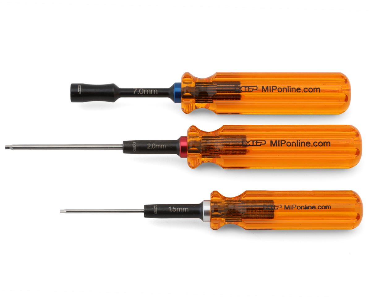 MIP Gen 2 Metric Wrench Set (1.5mm, 2.0mm Hex & 7.0mm Nut Driver) (MIP9620)