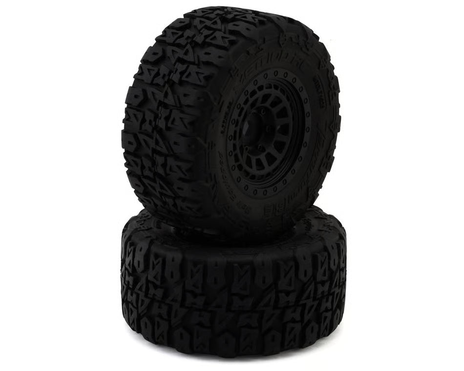 METHOD RC - Terraform V2 Belted 1/8 Monster Truck Pre-Mounted Tires w/17mm Hex & Array Wheels (Black) (2) (MTD1025V2)