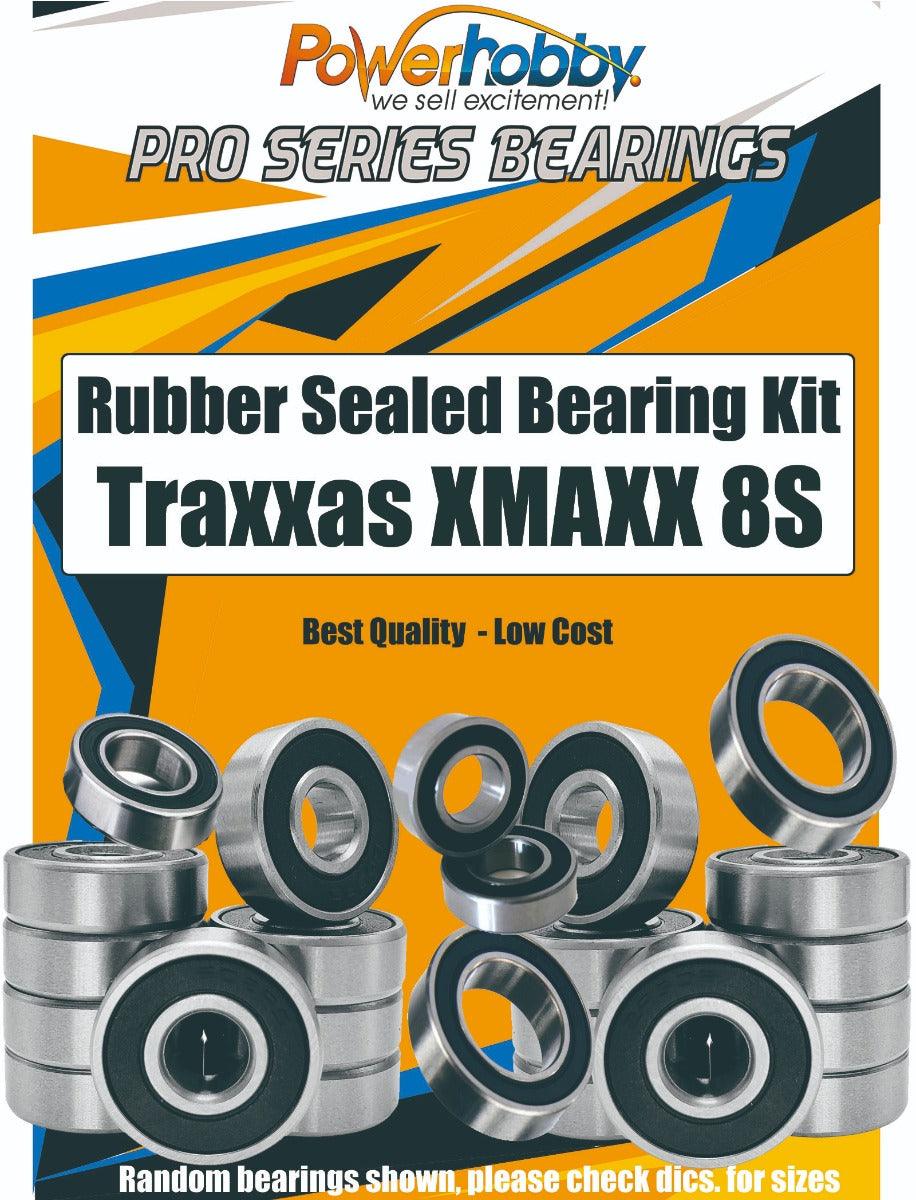POWERHOBBY - Pro Series Rubber Sealed Bearing Kit FOR Traxxas X-Maxx 8S 77086-4 (