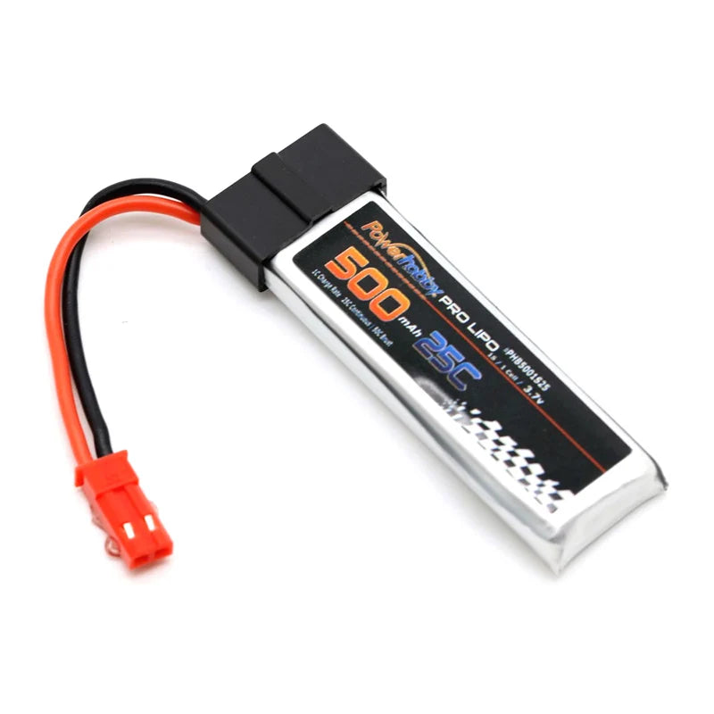 1S 500mAh 25C LiPo Battery w/ JST Plug; Blade 120 S / 180 QX (PHB5001S25)