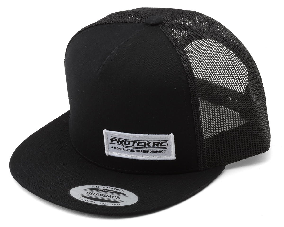 ProTek RC Flat Bill Mesh-Back Trucker Hat (Black) (One Size Fits Most) (PTK-1020)