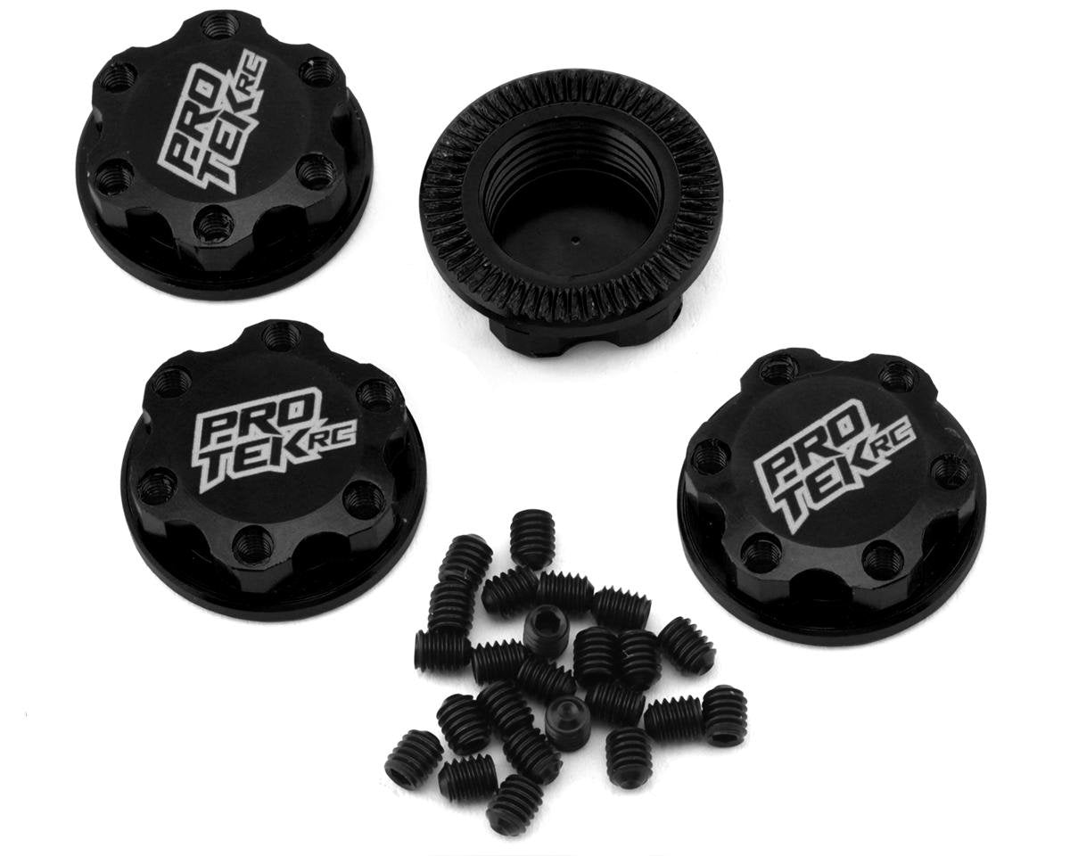ProTek RC 17mm Captured & Knurled Magnetic Wheel Nuts (4) (Black) (PTK-2036)
