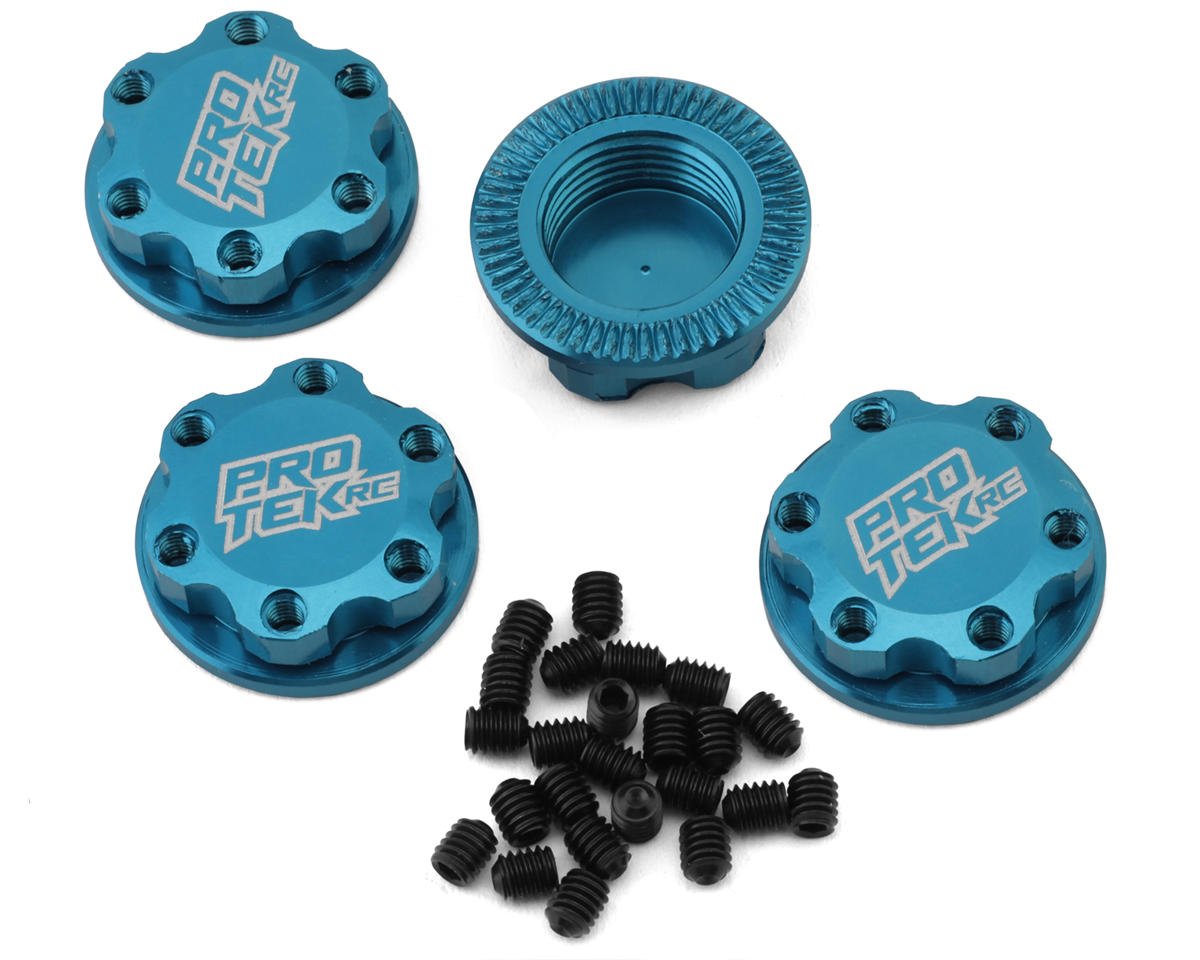 ProTek RC 17mm Captured & Knurled Magnetic Wheel Nuts (4) (Blue) (PTK-2037)